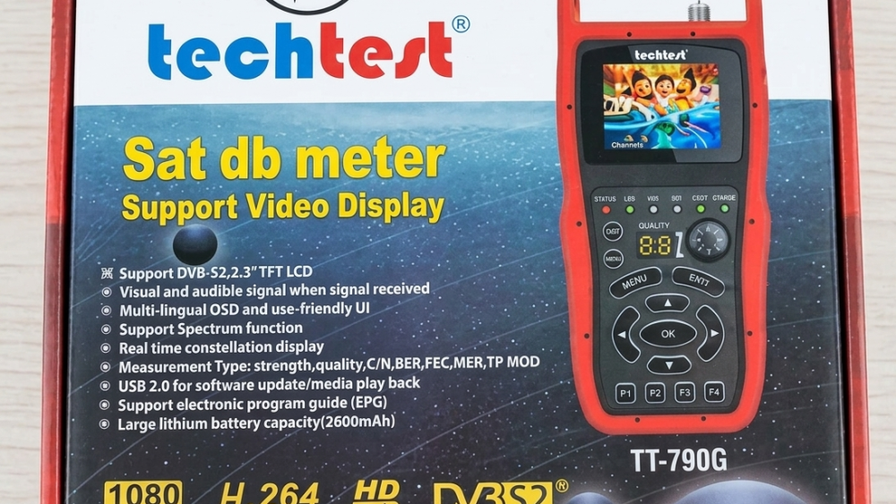 Techtest TT-790G Digital Satellite Meter (with Video Display)